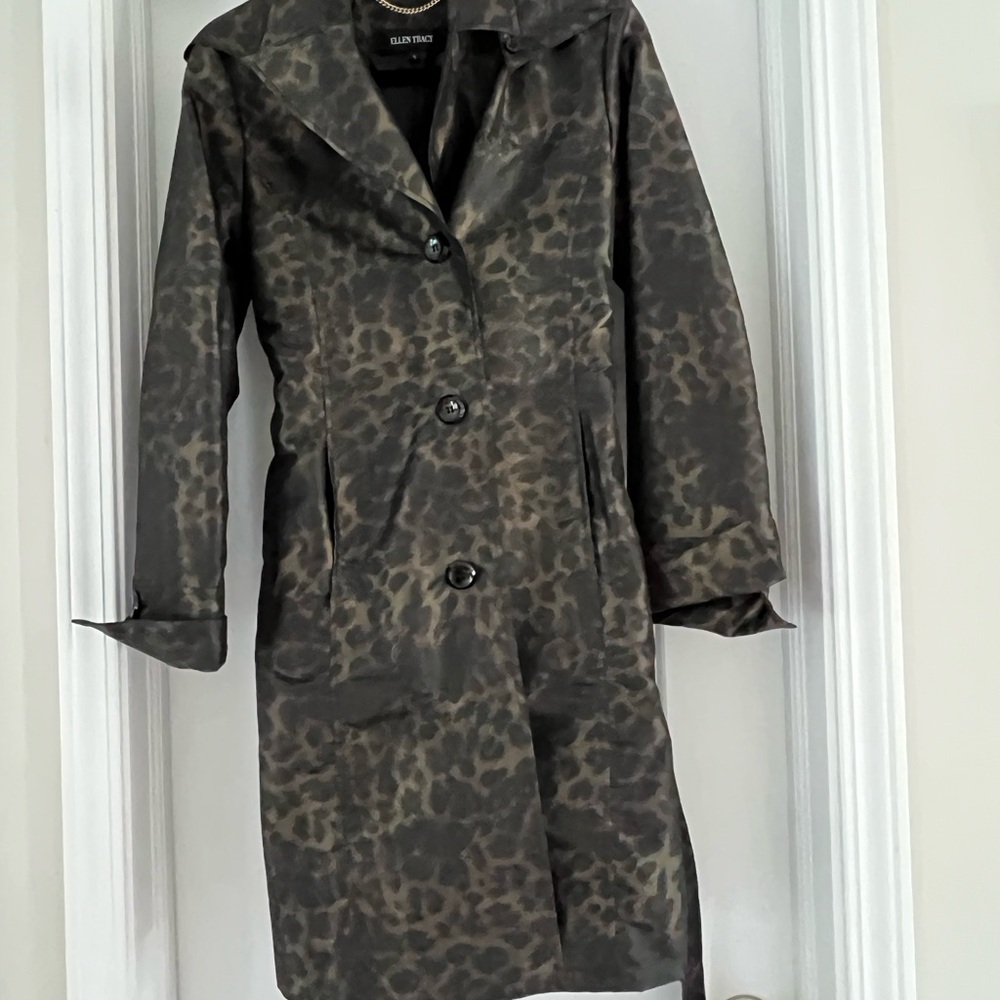 Leopard Print Trench Coat/Raincoat